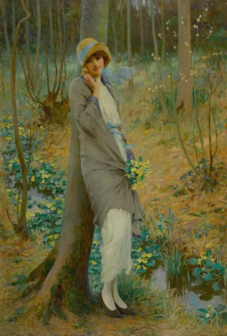 Marsh Marigolds (1924) by William Henry Margetson